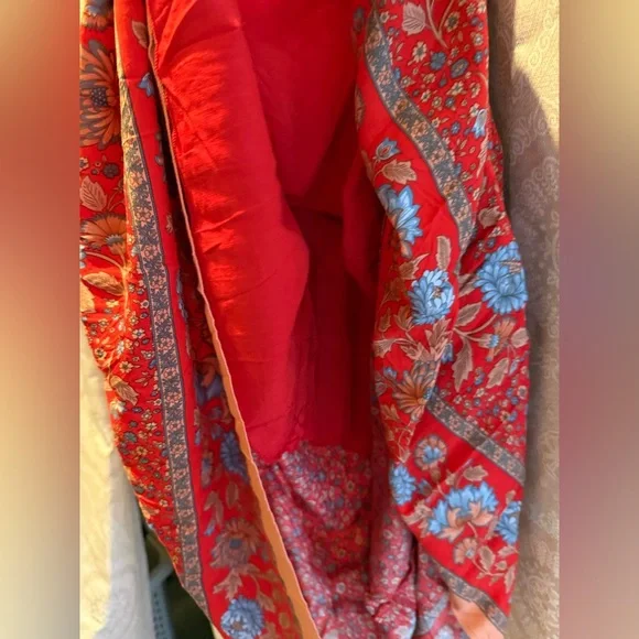 NWT Floral Red boho Maxi Dress M - Picture 9 of 13